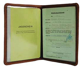 Jagdscheinetui Loden Braun